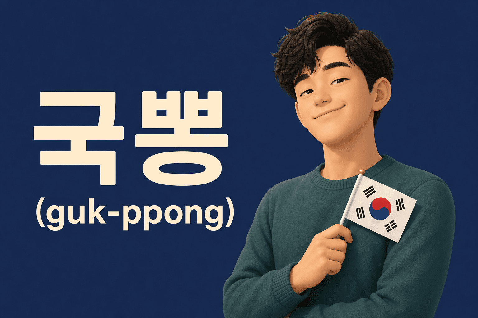 How to say "Bursting with national pride" in Korean?