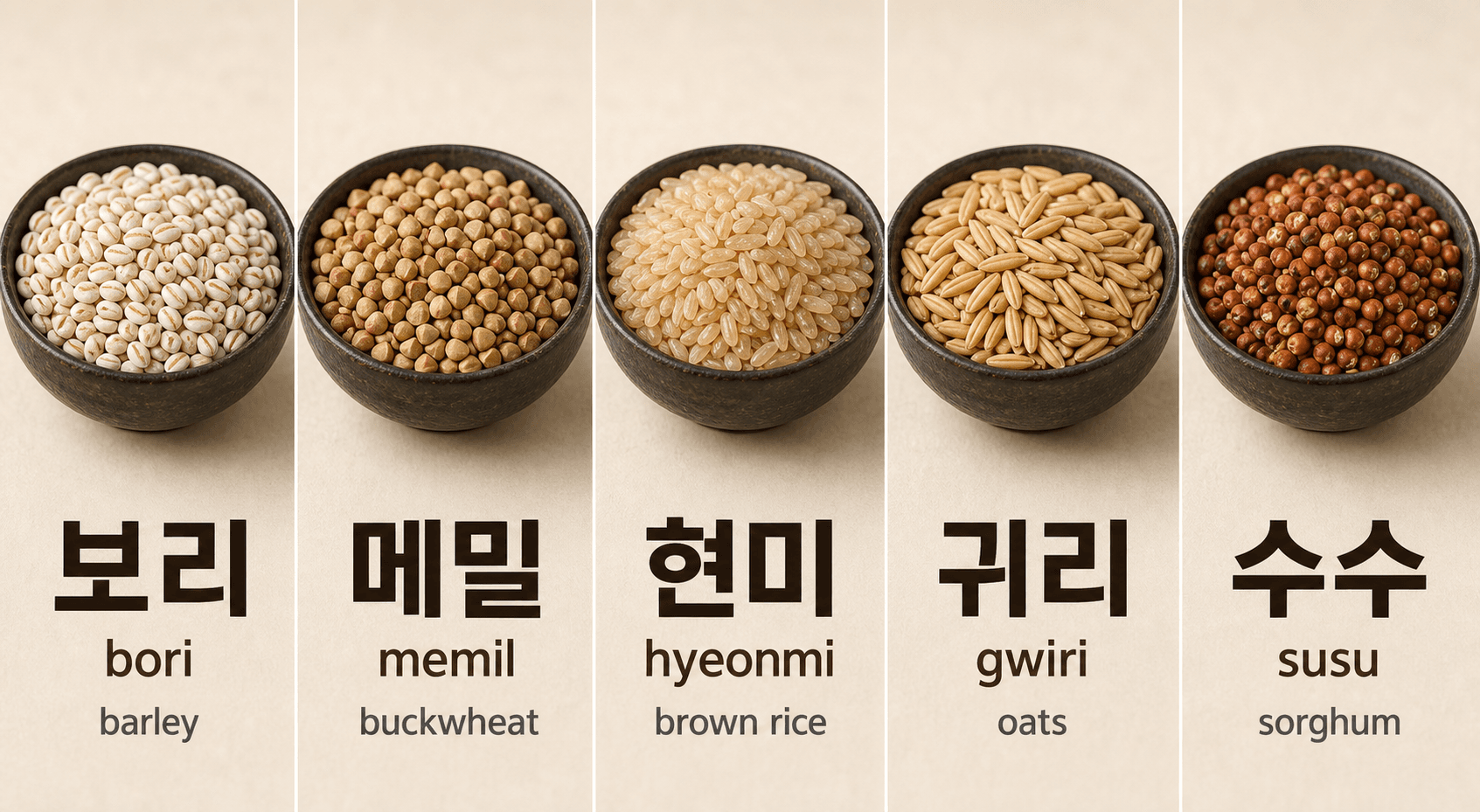 5 Korean Grain Words You Should Know